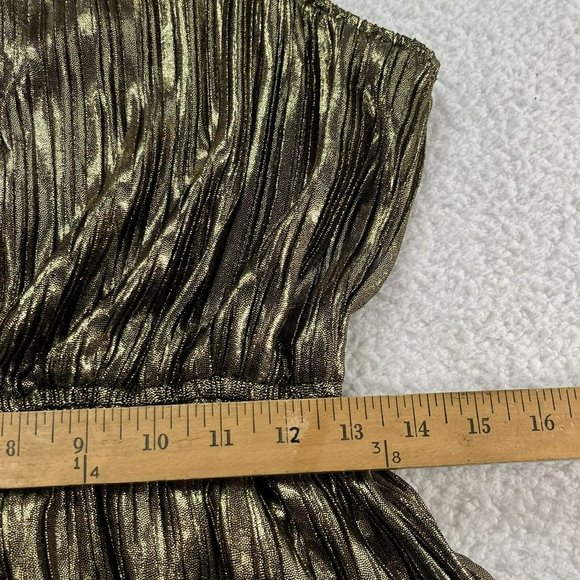 Moon River Women's Size Medium Gold Stretch Cocktail Party Dress $140 - Picture 5 of 7